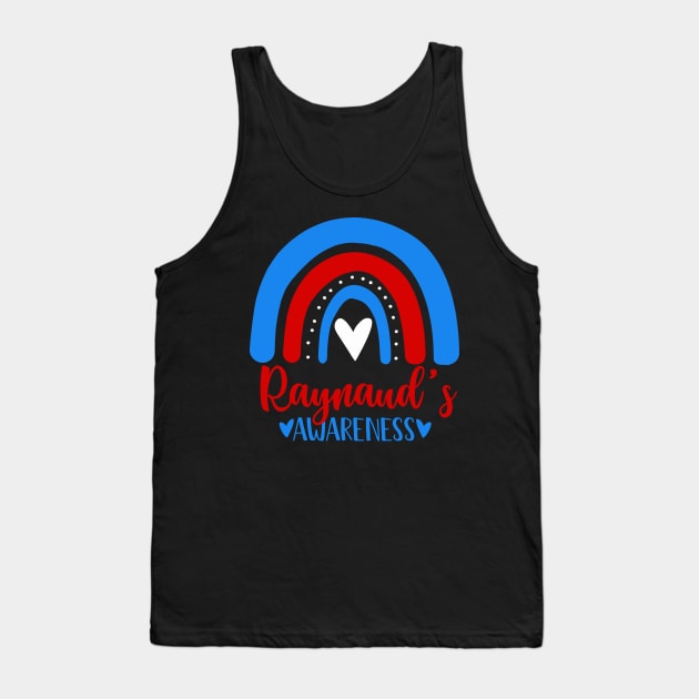 we wear Red White Blue rainbow awsewome Raynauds Awareness Tank Top by LEGO